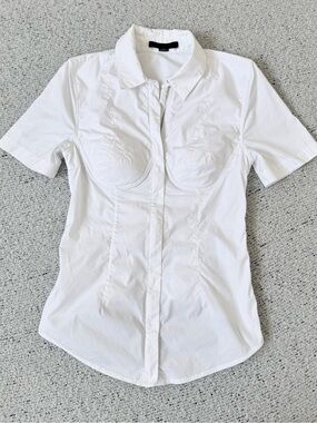 Alexander Wang Structured White Blouse Size 4